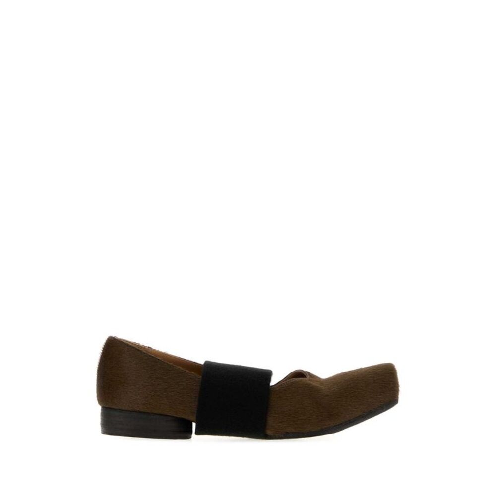 Uma Wang Women Brown Calf Hair Ballerinas